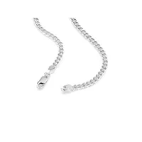 60cm (24") 3.5mm-4mm Width Curb Chain In Sterling Silver
