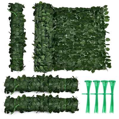 118x39in Artificial Ivy Privacy Fence Screen Artificial Hedge Fence Decor