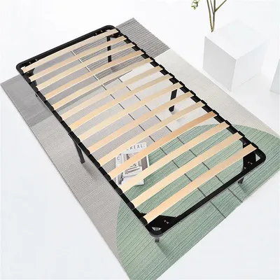 Twin Size Metal Platform Bed Frame 13" H Mattress Foundation With Wooden Slat Support