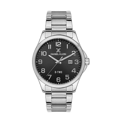 42mm Analog Mens Watch, Stainless Steel Big Easy To Read Numbers, Date