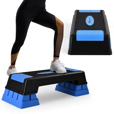 Aerobic Exercise Stepper Trainer W/riser Adjustable Height 5''- 7''- 9''