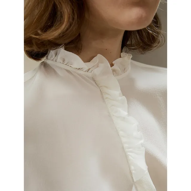 Silk Ruffle Blouse