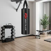 4-in-1 Hanging Punching Bag Set Unfilled Kick Boxing Heavy Bag With Gloves