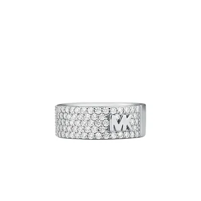 Women's Kors Mk Sterling Silver Band Ring
