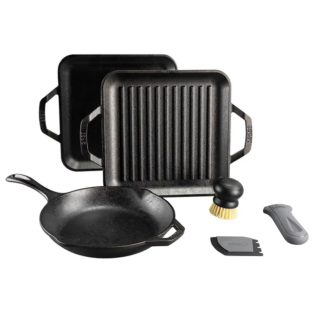 Lodge Cast Iron Wanderlust 10.5 inch Mountain Griddle, Black