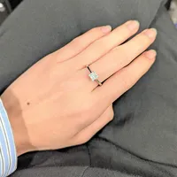 14k White Gold 0.40 Cttw Canadian Diamonds Engagement Ring