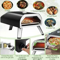 Outdoor Gas Pizza Oven Portable Propane Pizza Stove With Oven Cover Pizza Stone