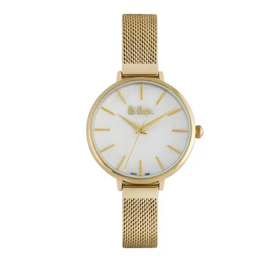 Ladies Lc06815.120 3 Hand Yellow Gold Watch With A Yellow Gold Mesh Band And A White Dial