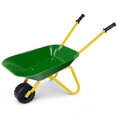 Kids Metal Wheelbarrow Children's Ourdoor Garden Backyard Play Toy