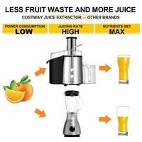 Costway Electric Juicer Wide Mouth Fruit & Vegetable Centrifugal Juice Extractor 2 Speed