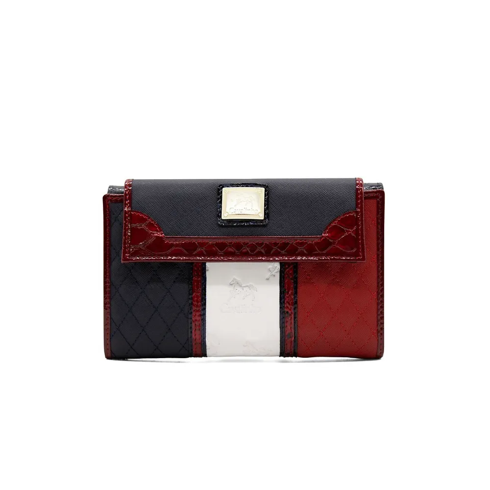 Galope Patent Leather Mini Wallet for Women Red