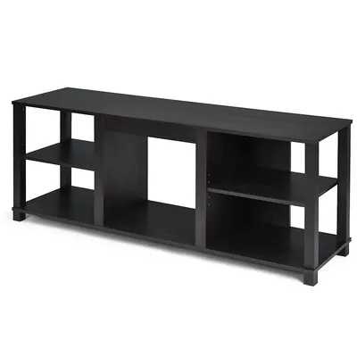 2-tier Tv Stand Storage Cabinet Console Adjustable Shelves Living Room Up To 65"