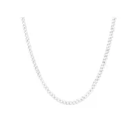 60cm (24") 3.5mm-4mm Width Curb Chain In Sterling Silver