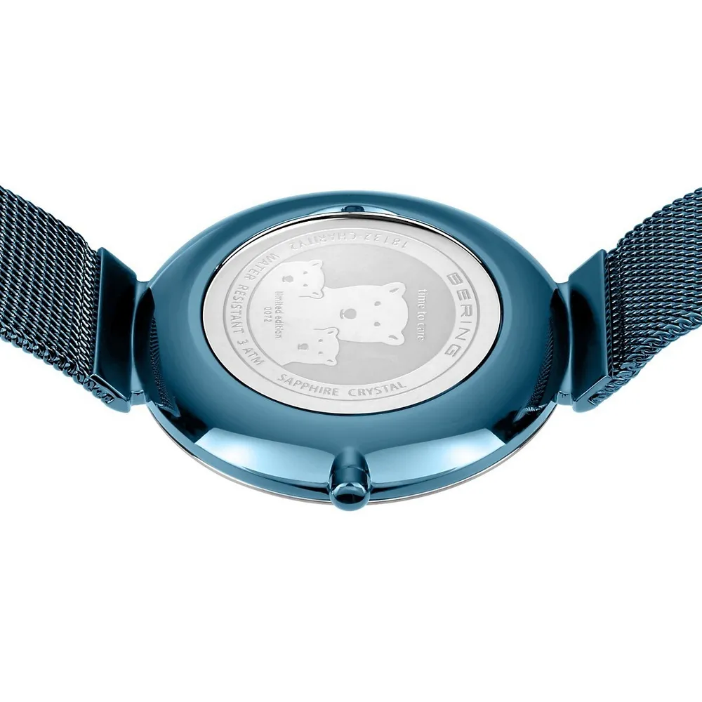 Ladies Charity Stainless Steel Watch In Arctic Blue/arctic Blue