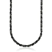 6.5mm Ionic-plated Black Stainless Steel Antique Link Chain