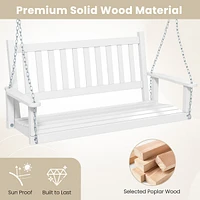 person Wooden Outdoor Porch Swing Heavy Duty Patio Hanging Bench Chair