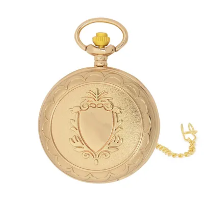 Mens Vintage Style Metal Pocket Watch With Chain, Floral Engraving, Pocketwatch Is Great For Groomsmen Gifts, Costume Jewelry, Fashion Accessories & Props