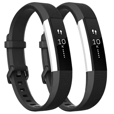 2pack Replacement Band For Fitbit Alta Bands/fitbit Hr Bands (black, Small/large)