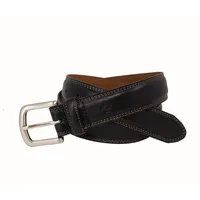Padded And Stitched Italian Full Grain Leather Belt