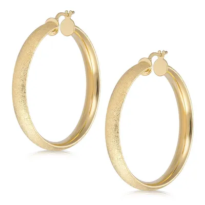 18kt Gold Plated 45mm Dc Hoop Earring