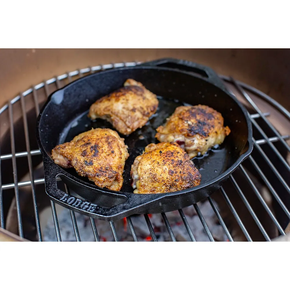 Lodge 12 in. Cast Iron Dual Handle Grill Pan