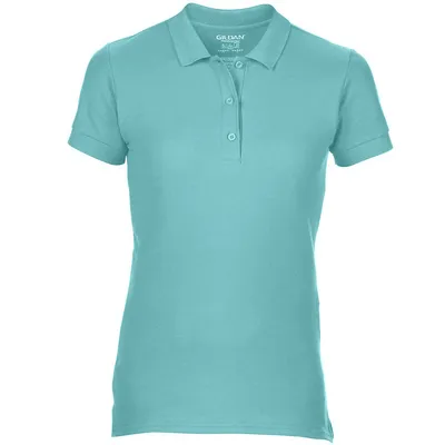 Womens/ladies Premium Cotton Sport Double Pique Polo Shirt