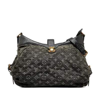 Louis Vuitton Black Leather Monogram Mahina Stellar PM Handbag