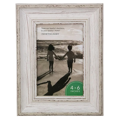 8.5" Cream White Vintage Picture Frame For 4" X 6" Photos