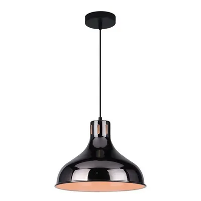 Pendant Light, 11.8 '' Width, From The Cavalioff Collection, Black Chrome