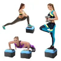 16"aerobic Step System 4 Risers Fitness Exercise Stepper Platform Cardio Workout