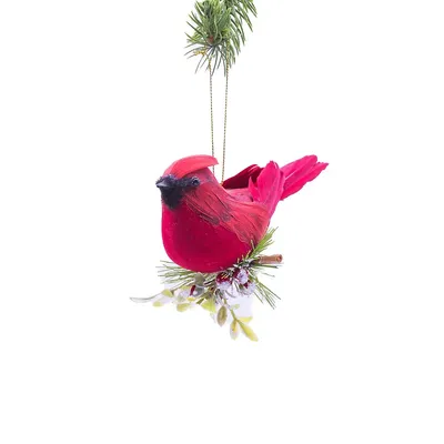 Hanging Cardinal Ornament (pack Of 4)