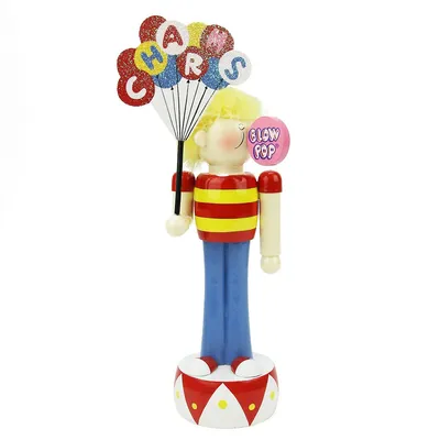 11" Red And Yellow Charms Blow Pop Boy Tabletop Christmas Figurine