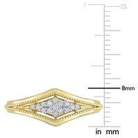 1/10 Ct Tw Diamond Pave Ring 10k Yellow Gold