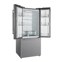 Gallipoli 30-inch French Door Refrigerator With Bottom Freezer 17.5 Cu. Ft. Capacity - Stainless Steel No Frost Fridge With Ice Maker