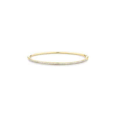 Bangle With 0.25 Carat Tw Of Diamonds In 10kt Yellow Gold