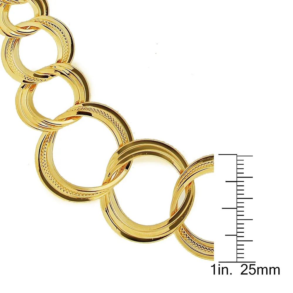 18kt Gold Plated 18" Graduated Link Necklace