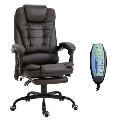 7-point Vibration Massage Office Chair With Swivel Wheels