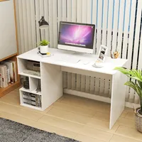 55" Home Office Computer Desk Writing Study Workstation Laptop Table With Cubbies