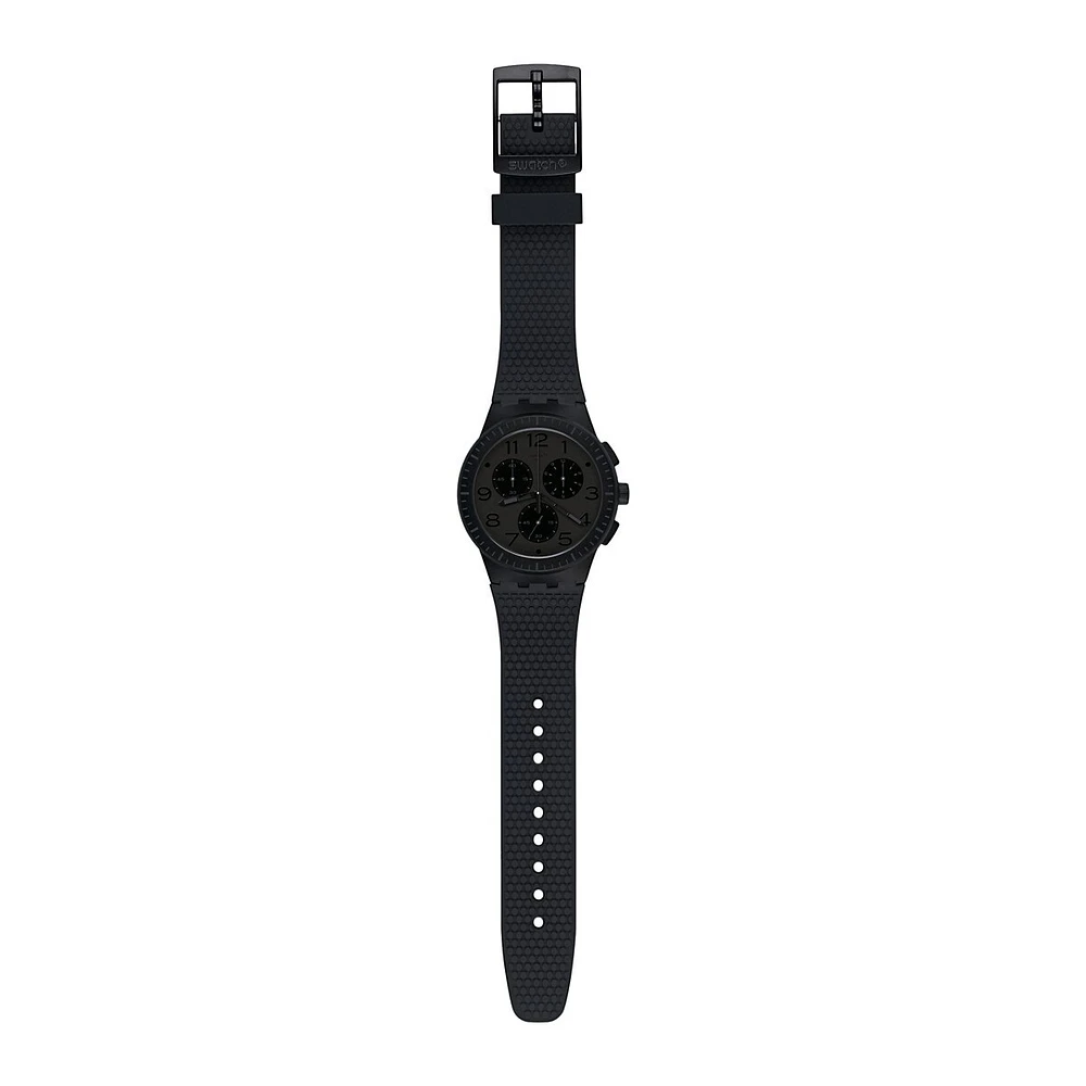 Time to Swatch Collection Piege Plastic Silicone Strap Watch