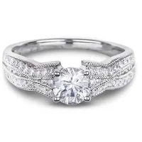 18k White Gold 1.06 Cttw Round Brilliant Cut Gia Certified Diamond Engagement Ring