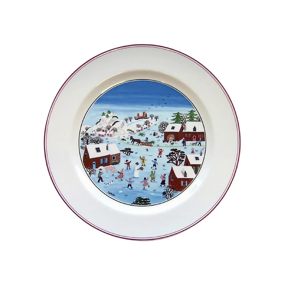 Naif Christmas Porcelain Dinner Plate