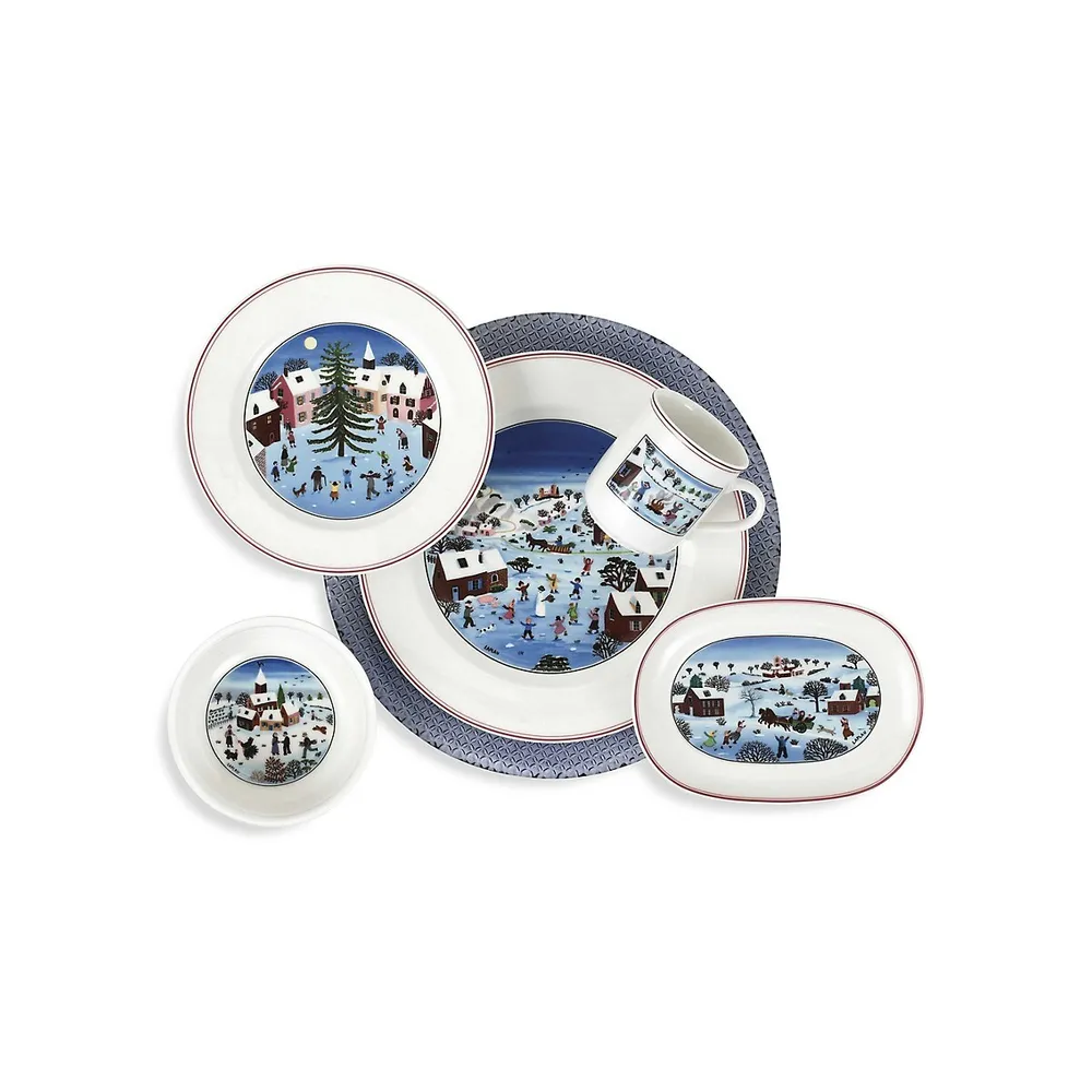 Naif Christmas Porcelain Salad Plate