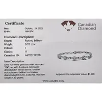 10k White Gold 0.53 Cttw Canadian Diamond Halo Style Bracelet