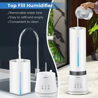 Humidifier For Large Room 9l Warm & Cool Mist Top Fill Ultrasonic Air Vaporizer