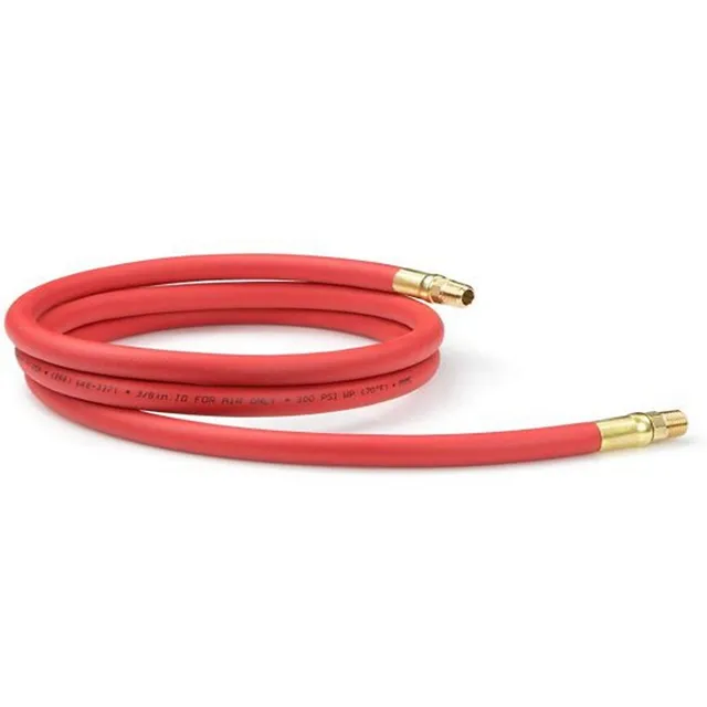 EZONEDEAL 1/2 X 54cm Rubber Air Hose Whip Lead 250 Psi Brass Ends