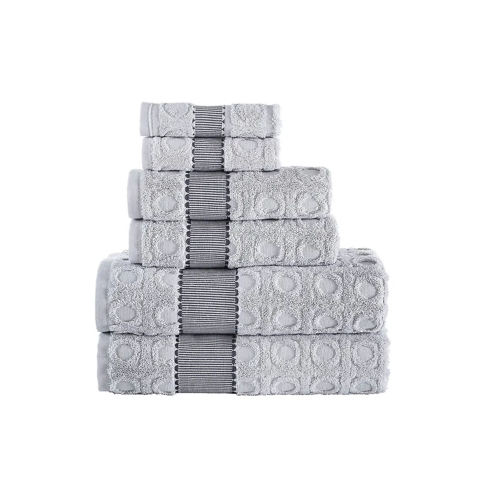 Brooks Brothers Herringbone 6 Pcs Towel Set - Navy