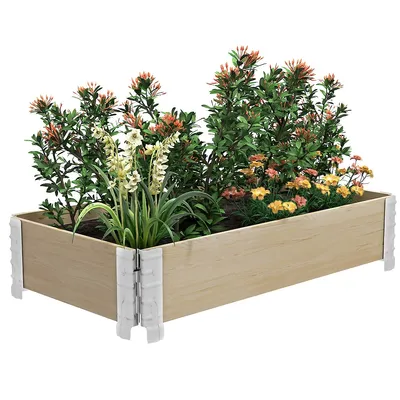 Foldable Wooden Raised Garden Bed With Open Bottom