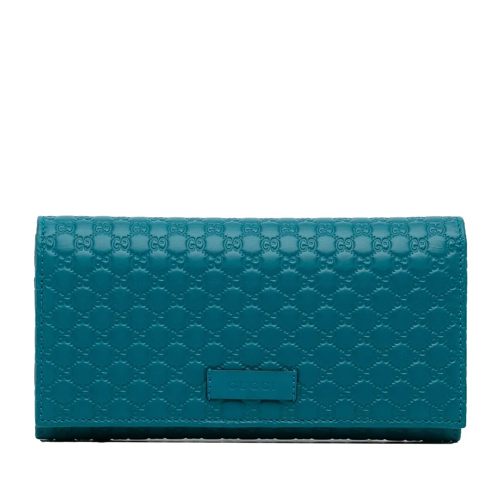 Pre-loved Microguccissima Continental Flap Wallet