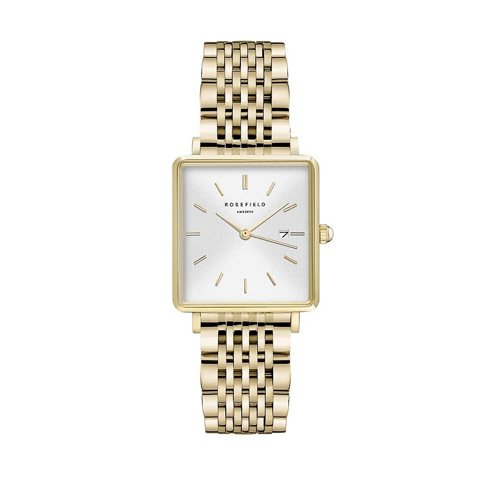 Montre-bracelet en acier inoxydable The Boxy