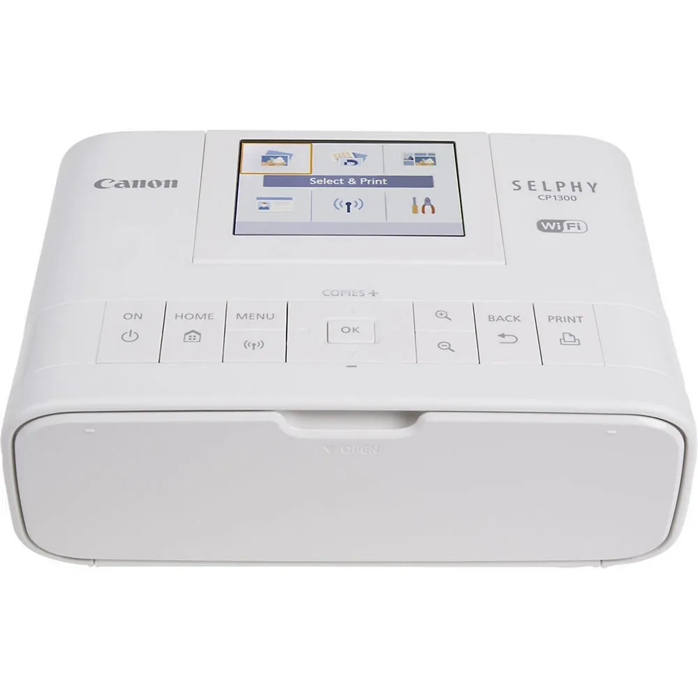 Canon SELPHY CP1500 Compact Photo Printer (White) with KP-108 Ink/Paper Set, Printers
